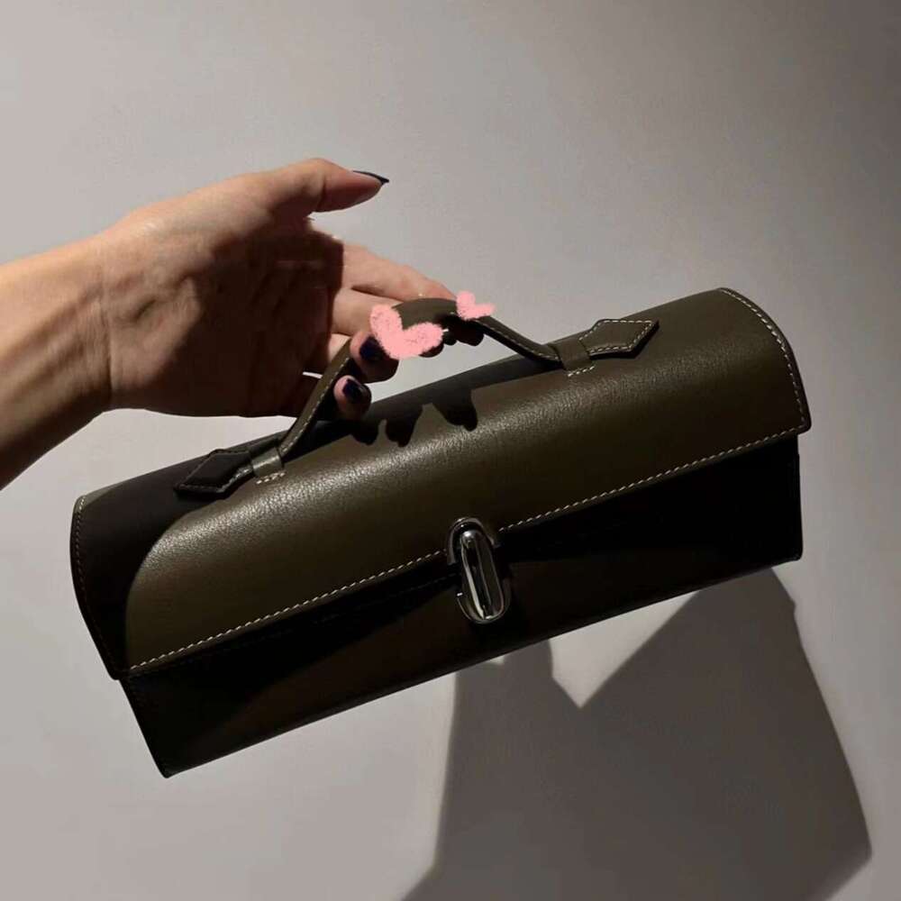 Hot Selling Genuine Leather Tote Women's Simple Handbag Small Square Bag Baguette Bags High Quality Savette Symmetry Slim Row Bag Designer Bags