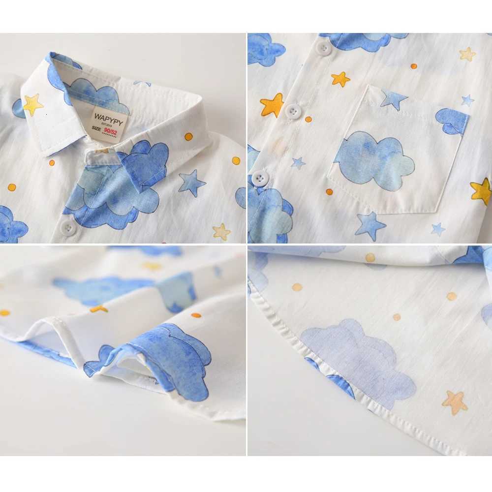 Funny Cartoon Boys Shirts Turn-down Collar Soft 100% Cotton Childrens Shirts Boy Toddler 2 to 3 4 5 6 7 Years Boutique Clothes X250806