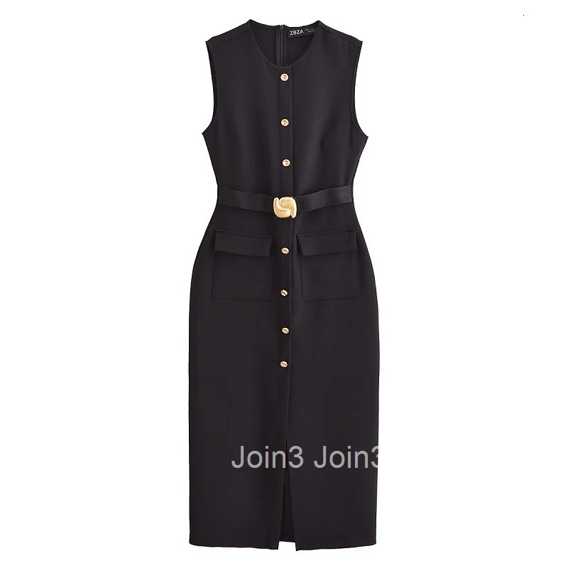 HXAO Red Black Womens Dress Sleeveless Casual Elegant Woman Party Dress Summer Belt Button Long Dresses Tank Midi Dress 088