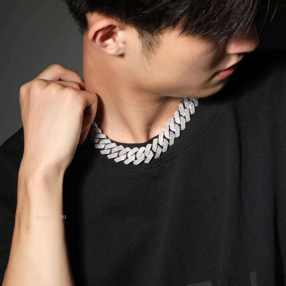 Mens Gold Cuban Link Chain Necklace High Quality Iced Out Chains Hip Hop Bling Necklaces Jewelry 20mmTop designer necklace