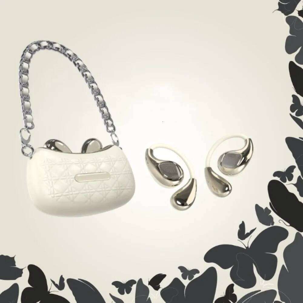 Designer brand ENC touch handbag style earphones waterproof noise reduction wireless bluetooth open wearable stereo earplugs