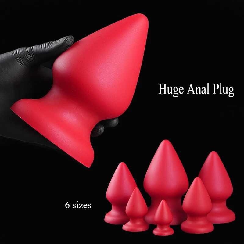 6 Sizes Huge Anal Plug Comfortable Silicone Anal Dildo Suction Cup Big Butt Plug Anal Dilator Adult Anal Sex Toys for Women Anus XJ250806