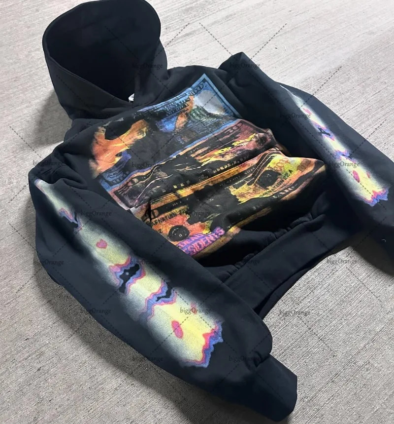 Street Hip-hop Letter Casual Loose Cotton Hoodie Men American Retro Harajuku Fashion Versatile Oversized Sweatshirt Women250806