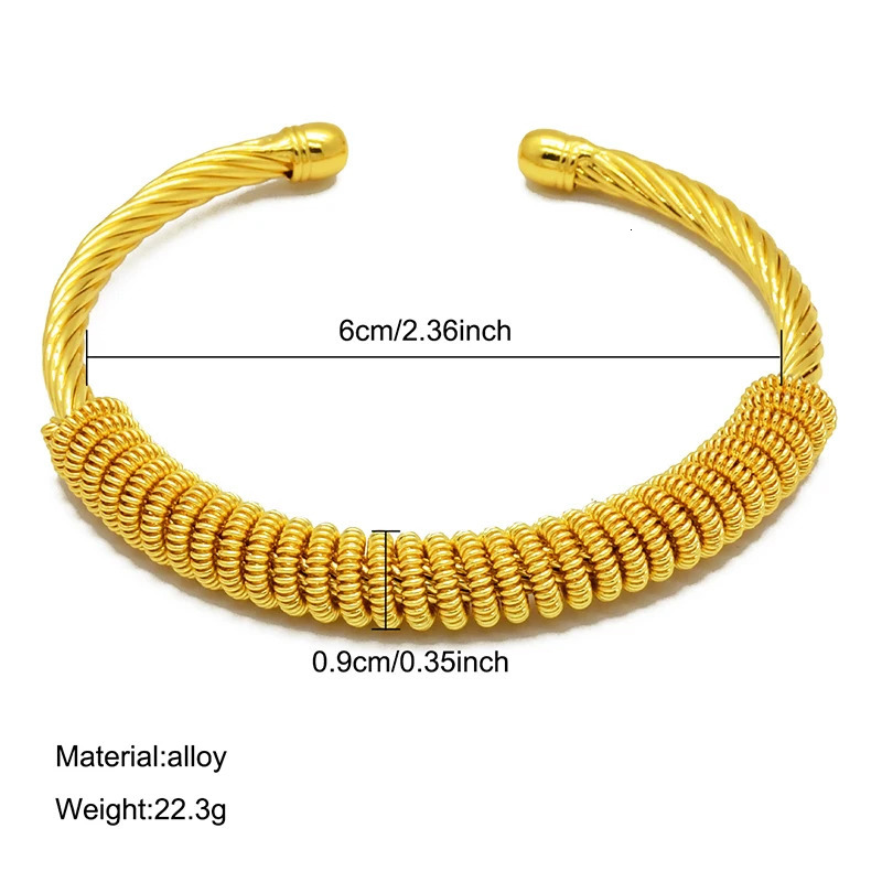 ANIID Dubai Gold Color Bangles For Women 24K Gold Plated Indian African Cuff Bracelets Charm Wedding Ethiopian Jewelry 250805