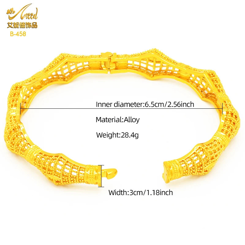 ANIID Dubai 24K Gold Color Bangles For Women Indian African Bracelets Charm Wedding Ethiopian Arabic Jewelry Gifts 250805