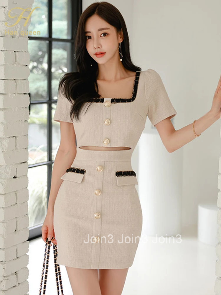 Summer Sexy Dresses Fashion Buttons Simple Sheath Pencil Short Elegant Chic Dress Korean Style Clothing Vestido