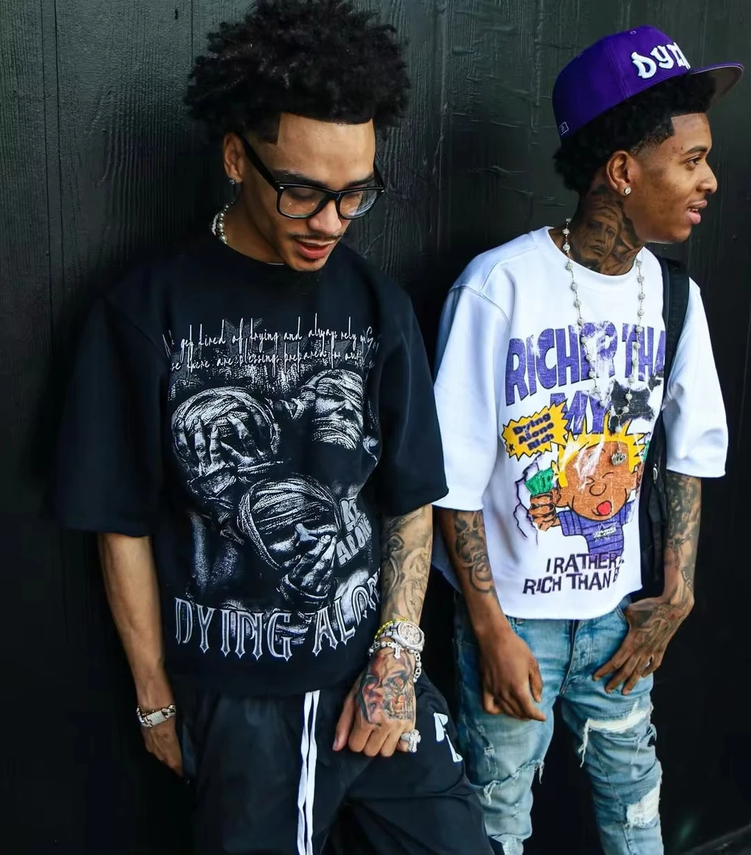 Harajuku vintage couples hiphop fashion streetwear high street t-shirt men american casual y2k tops oversized t shirt 250806