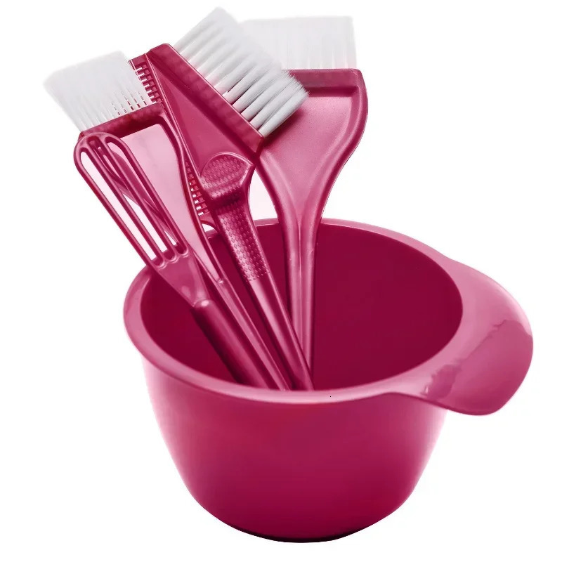 Hair Color Dye Bowl Comb Brushes Tool Sets Tint Coloring Dye Bowl Comb Brush Twin Headed Brushes Salon Hairdressing Styling Tool 250805
