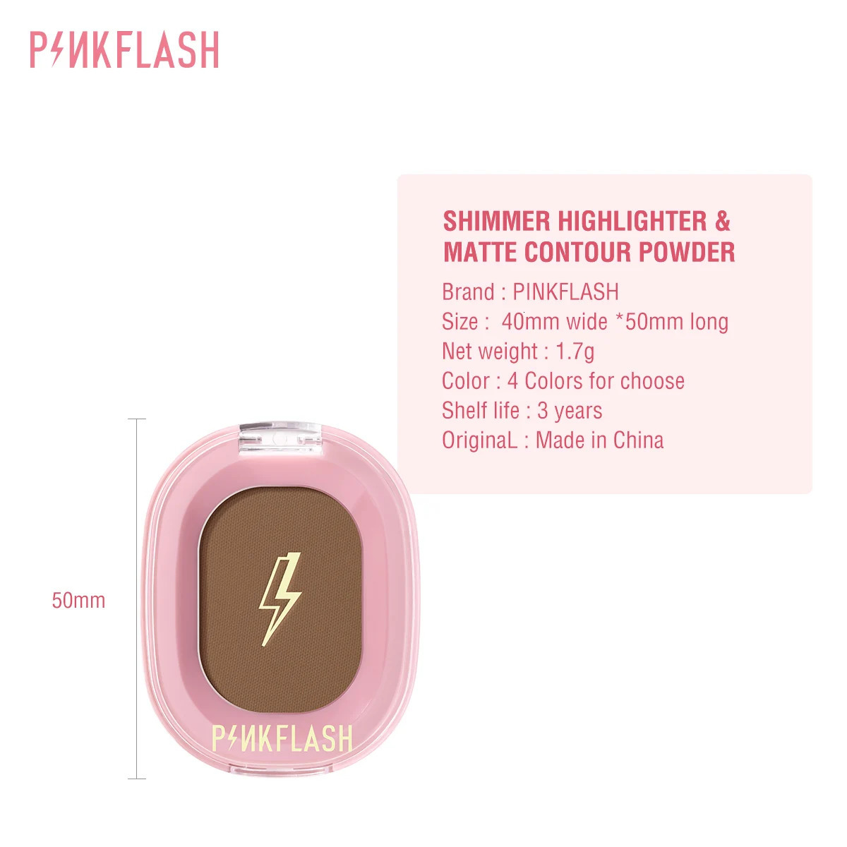 PINKFLASH Makeup Highlighter Matte Contour Powder Shimmer Highlighters Long Lasting Face Bronzer Beauty Highlight Palette 250730
