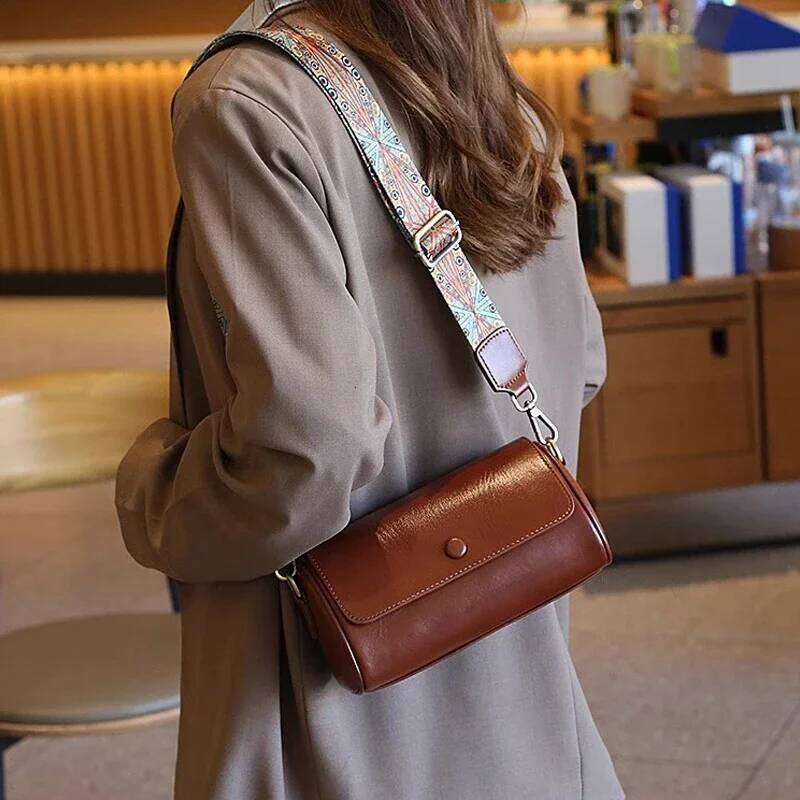Women Natural Cow Real Leather Shoulder Bag Female Designer Handbag Ladies Soft Retro Crossbody Underarm Bags Purse 250731