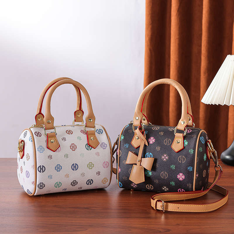 MKF designer bag free shipping Light luxury High quality casual Boston bag simple versatile classic printing vintage handbag for woman