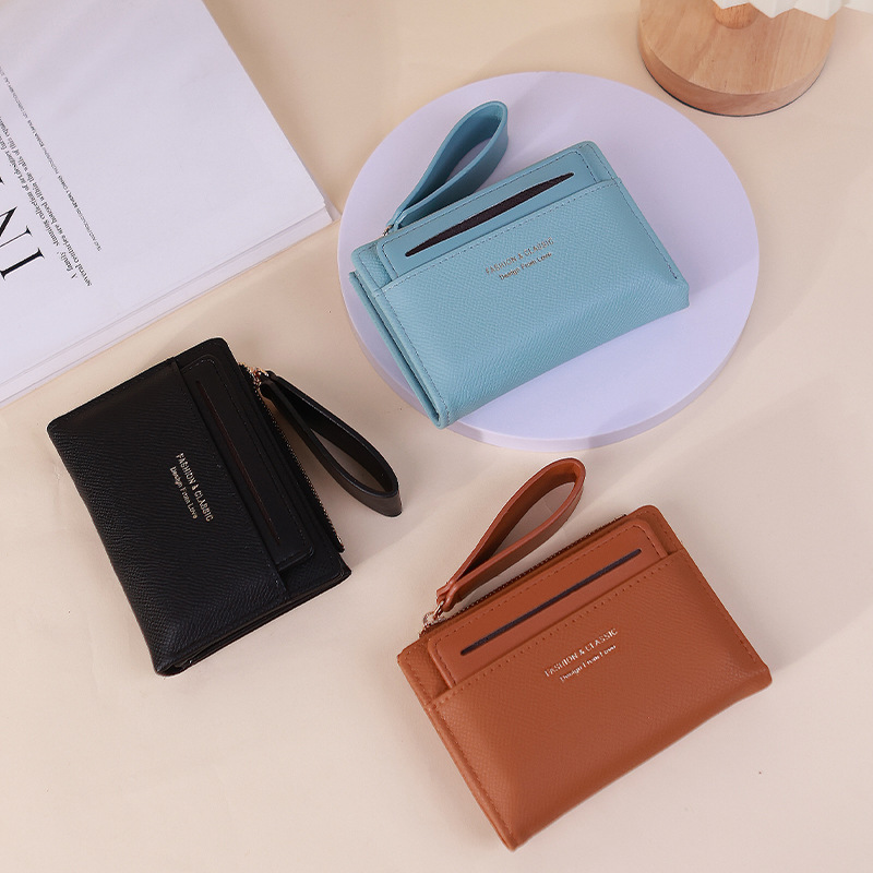 New Women's Short Fashionable High-end Ins Style Card Holder Integrated Multi-card Slots Large Capacity Wallet for Women