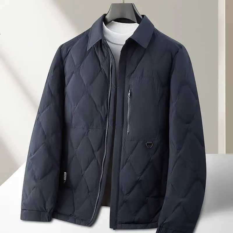 2025 Autumn/Winter New Mens Down Jacket Down Content 90% Quality Fabric Lightweight Youth Down Jacket with Shirt Collar W250806