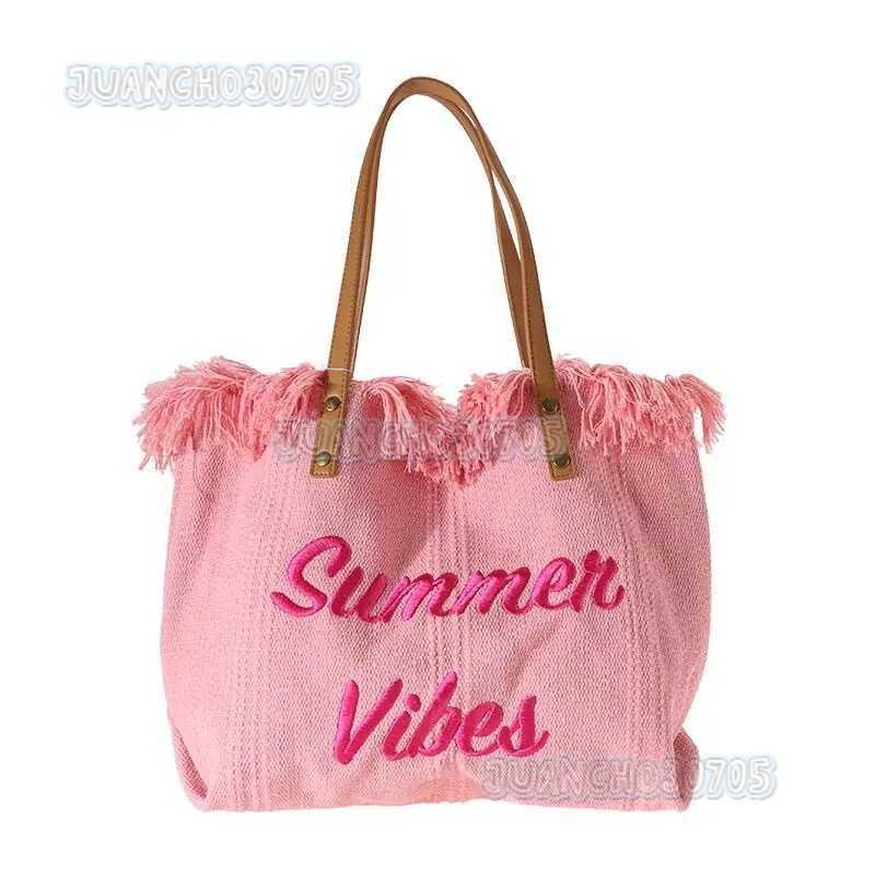 Bag Large Capacity Canvas Bag Embroidered Tote Bag Handbag Womens Bag Woven Beach Bag Shoulder Bag Bags H250806