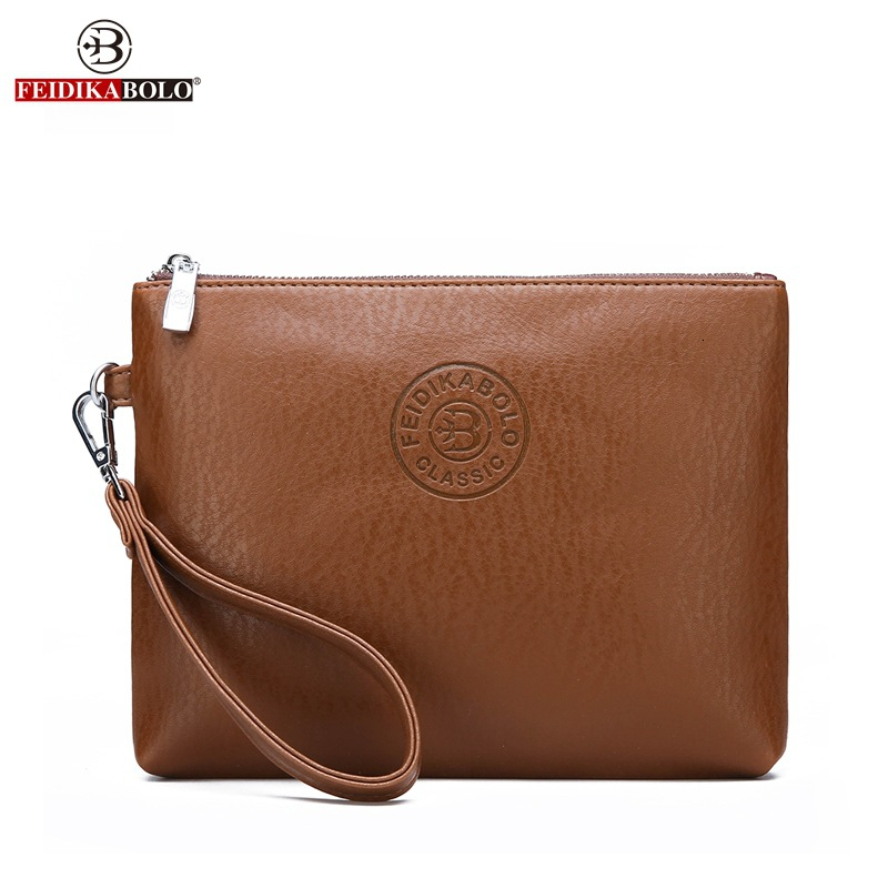 Free Shipping Designer Luxury Men's New Casual Men's Clutch PU Soft Leather Men's Bag Phone Bag Large Capacity Wallet Business Handbag