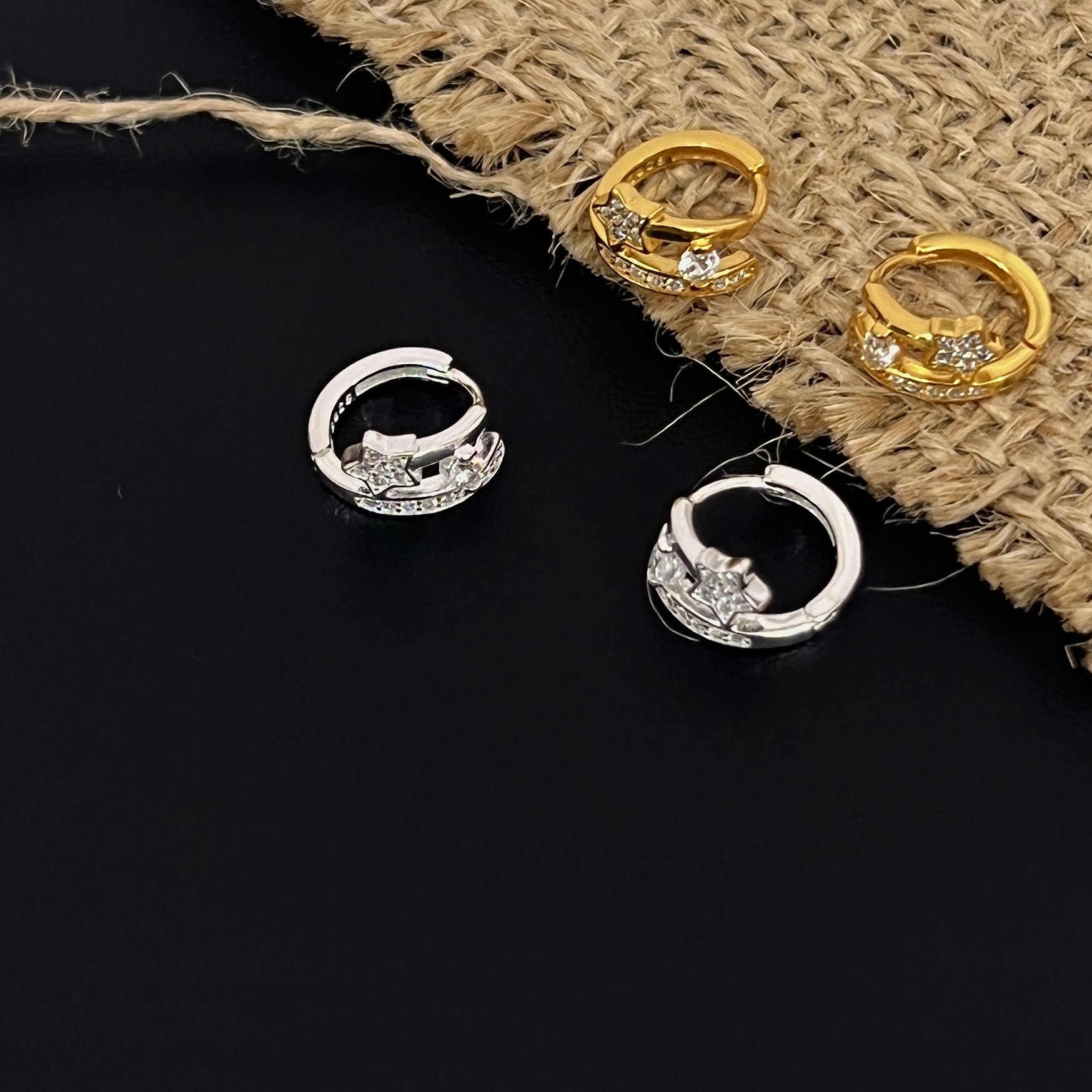 Free Shipping Designer Luxury Jewelry 925 Sterling Silver Sparkling Meteor Personality Women's Earrings Simple And Elegant New Trend Ear Accessor