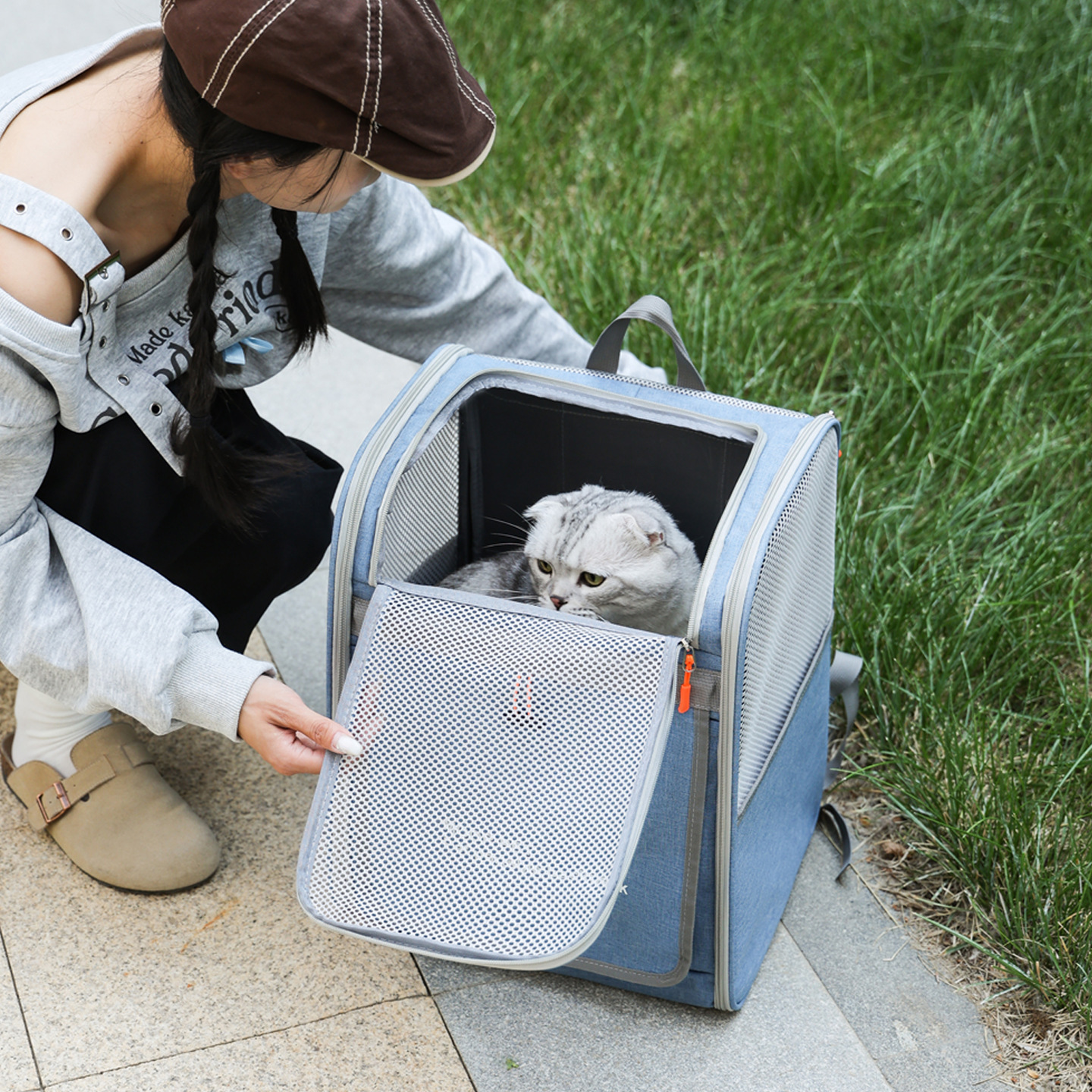 Beni Pet Cat bags, pet bags, portable backpacks for going out, comfortable and breathable, lightweight and foldable pet supplies