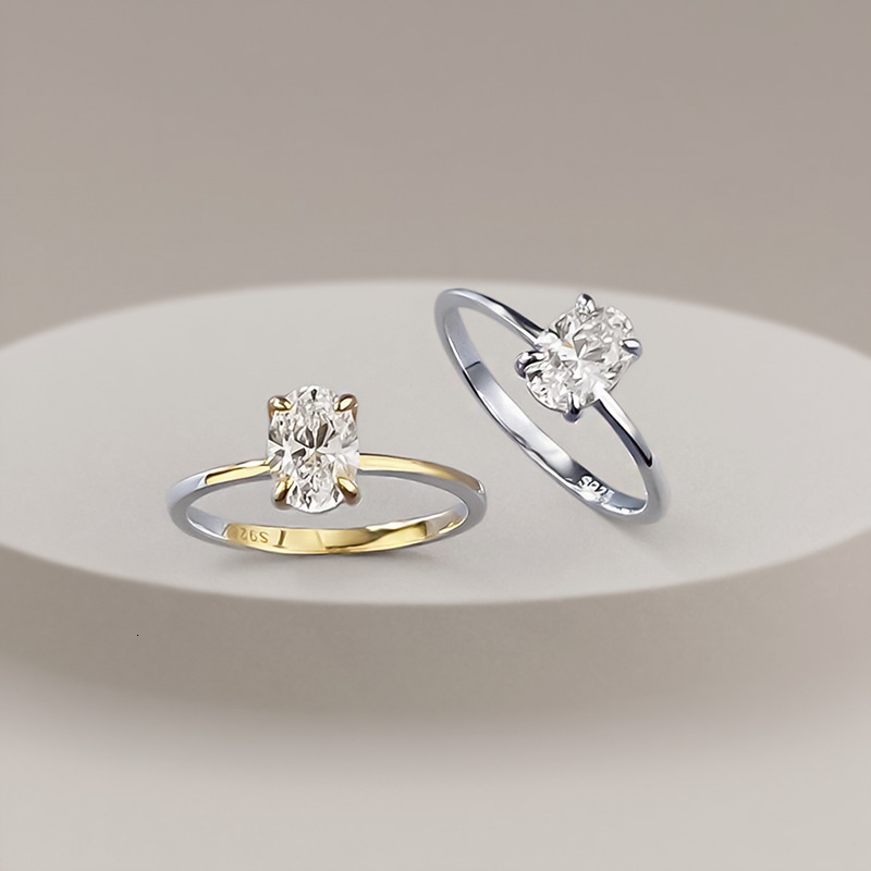 Hui Zhi Wing Jewelry INS Style Pigeon Egg Fashion Basic 1 Single S Silver Wind mond Ring