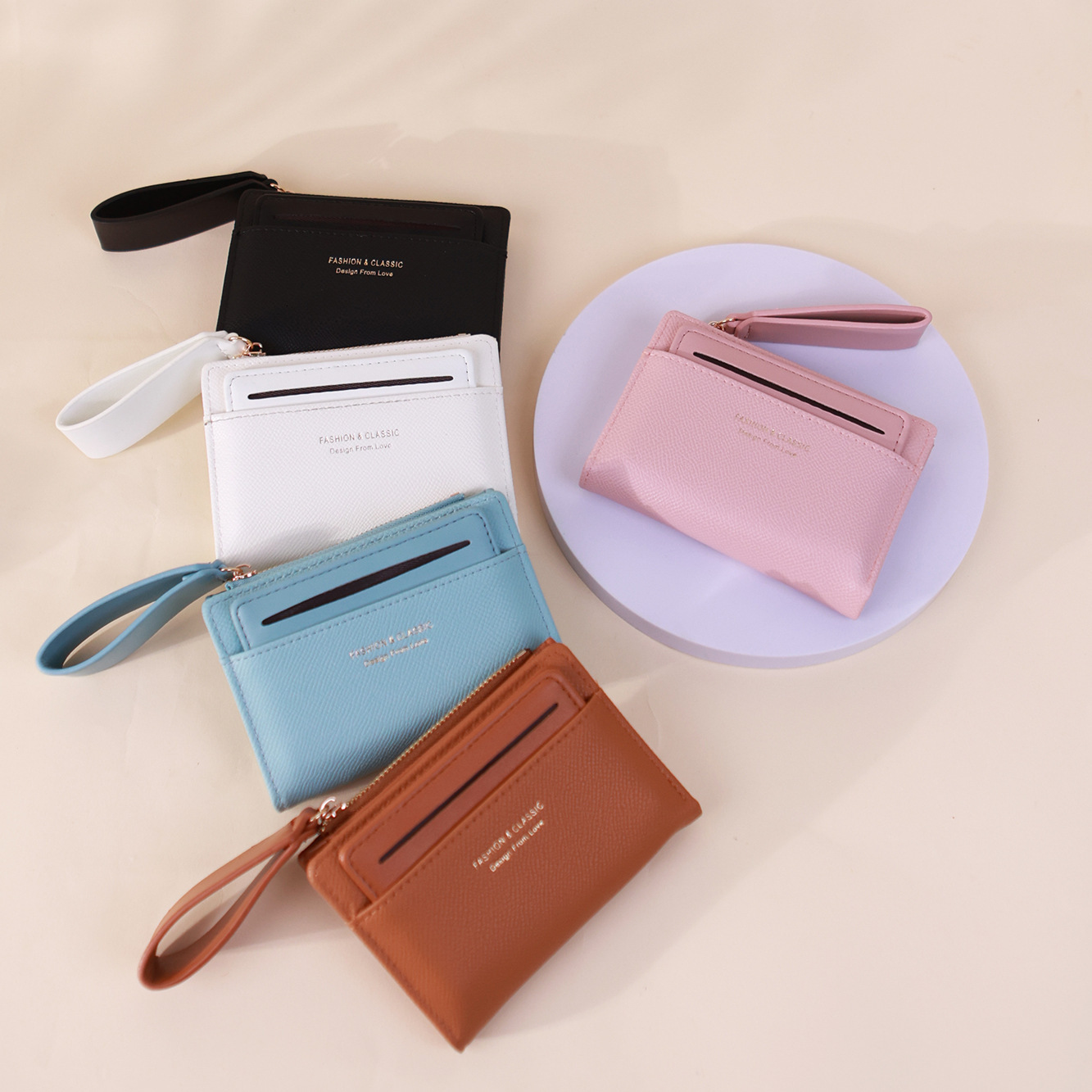 New Women's Short Fashionable High-end Ins Style Card Holder Integrated Multi-card Slots Large Capacity Wallet for Women