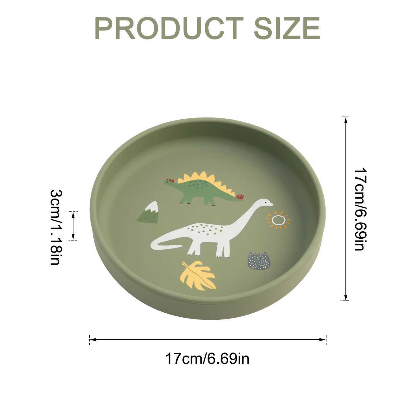 1PCS Baby Silicone Plate Cute Pattern Baby Tableware Dinosaur Rainbow Cat Pattern Baby Dishes Feeding Training Baby Shower Gift X250806