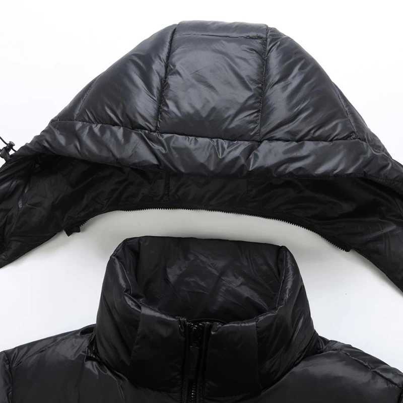 Autumn Winter Men Down Vest Casual Fashion Business British Coat Warm White Duck Down Trend Versatile Male Hooded Jacket Top New W250806