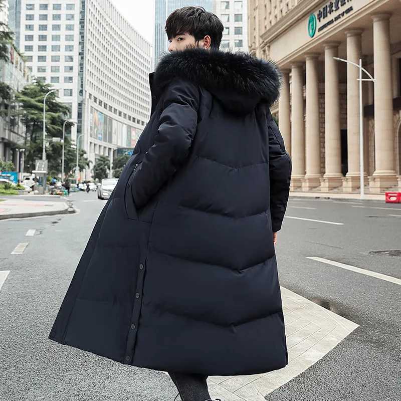 Length Puffer Coat Man With Fur Collar Hooded Duck Down Coat Female Feather Parka Waterproof Winter Women Long Puffer Jacket Men W250806