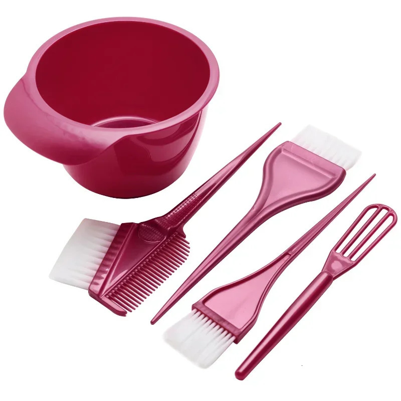 Hair Color Dye Bowl Comb Brushes Tool Sets Tint Coloring Dye Bowl Comb Brush Twin Headed Brushes Salon Hairdressing Styling Tool 250805