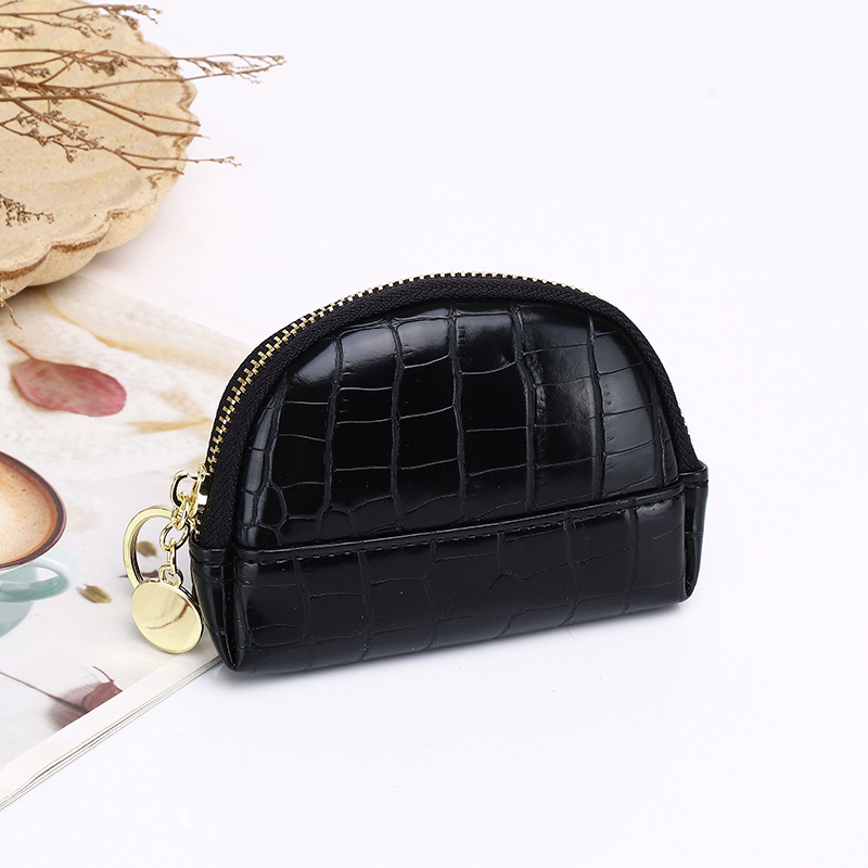 New Stone Pattern Mini Purse Short Zipper Coin Wallet Japanese and Korean Card Holder