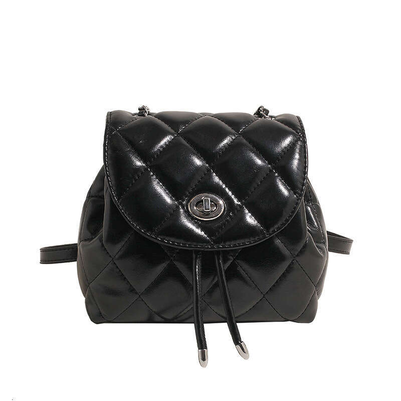 Quilted Mini Backpack with Drawstring Closure - Adjustable Straps, Stylish Buckle, Ideal for Women's Daily Outfits and Casual Gatherings