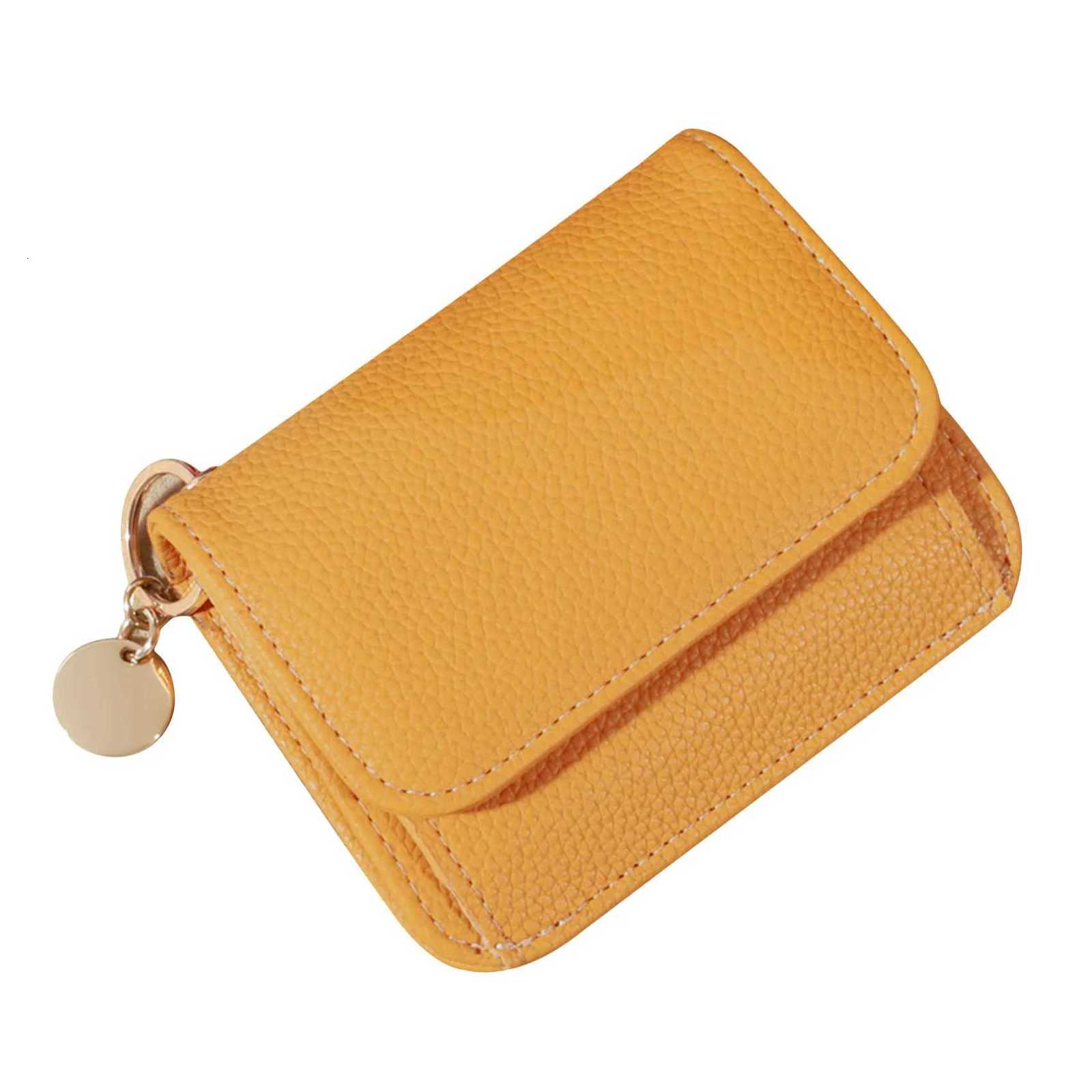 Solid Wallet Color Coin Card Key Lipstick Multicolor PU Leather Purse Casual Cowhide Mini Purse For Ladies XJ250806