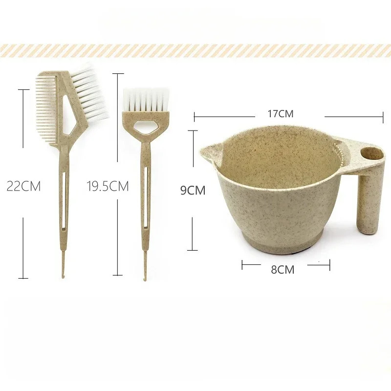 Premium Salon Kit 3PCS Hair Coloring Brush and Bowl Set DIY Hair Dyeing Bleach Barbershop Hair Color Applicator Tools 250805