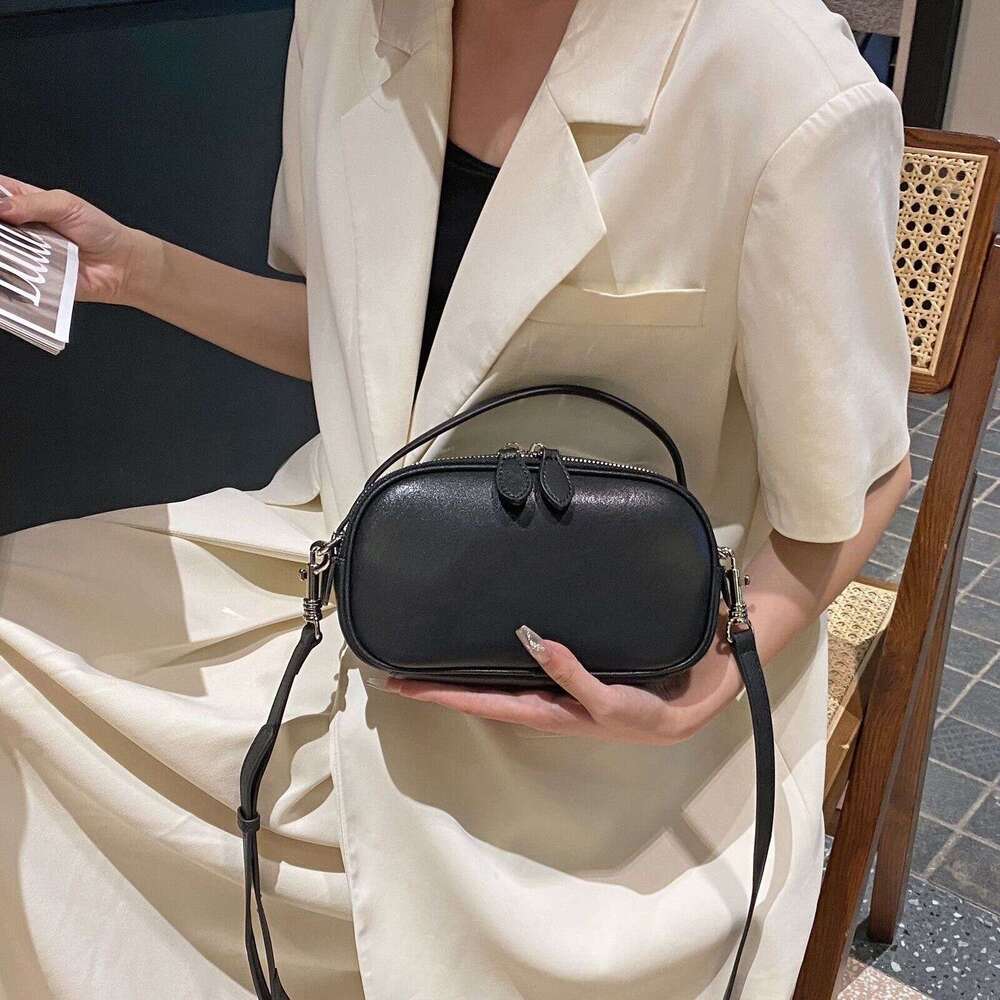 Genuine Leather for Women 2025 Spring Summer New Camera Fashion Versatile Crossbody Handheld Casual Ladies Shoulder Bag