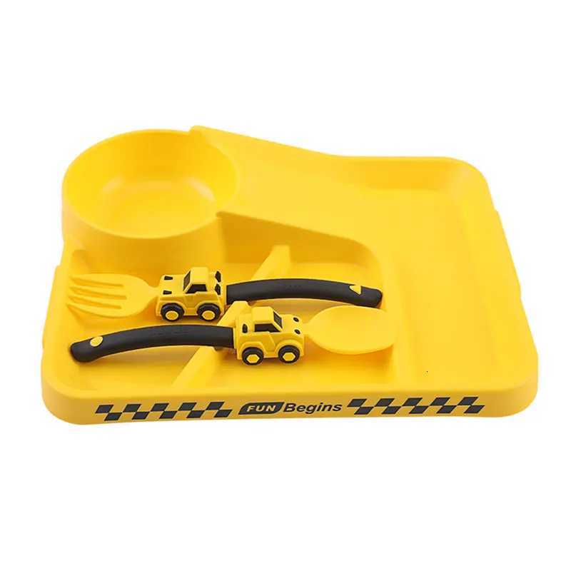 Childrens Feeding Dish Set of Dishes for Baby Stuff Suction Cup Plate Aesthetic Tableware for Kids Plates Utensils Dinner Kit X250806