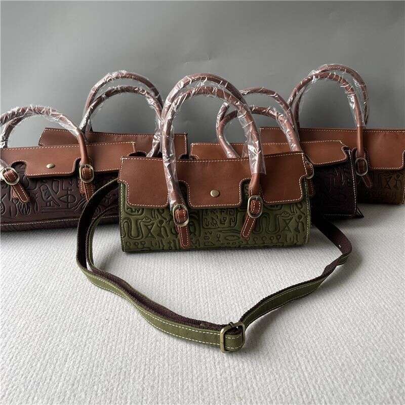 Designer Bag Tote Shoulder Bag New Crazy Horse Leather Handbag Crossbody Women S Embossed Large Capacity Versatile Trendy