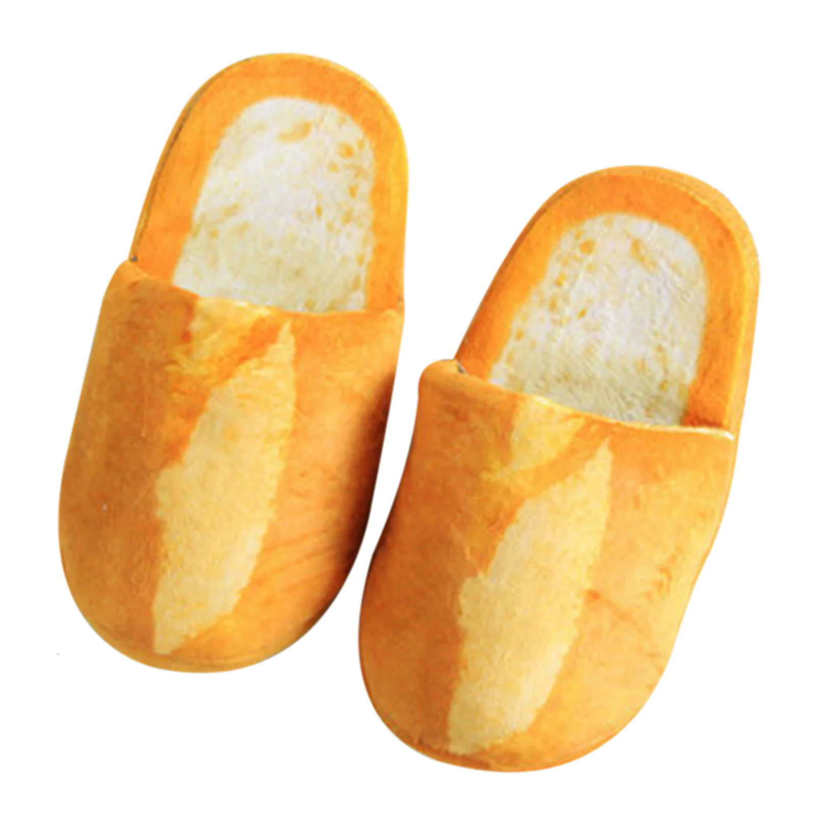 Simulation Bread Cotton Slippers Winter Home Soft Bottom Non-Slip Plush Warm Cotton Slippers 250731