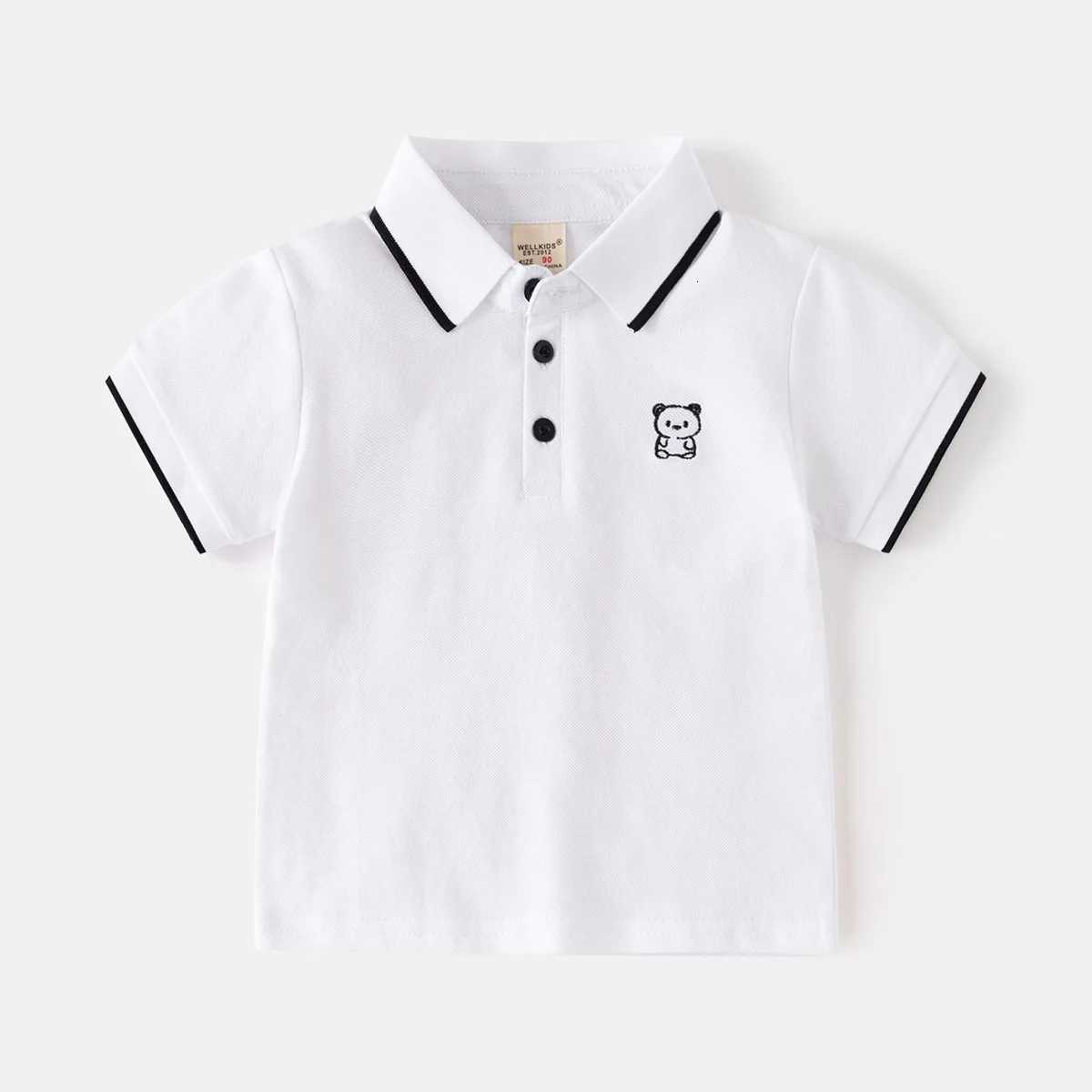 2025 New Boys Polo Shirt Baby Half Sleeve Embroidered Top Trendy Korean Version Childrens Short Sleeve T-shirt X250806