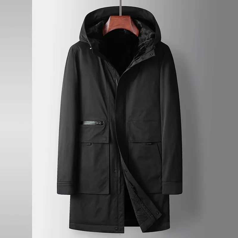 2025 Autumn/Winter New Mens Hooded Down Jacket Thickened Down Warmth and Cold Proof Quality Casual Down Jacket W250806
