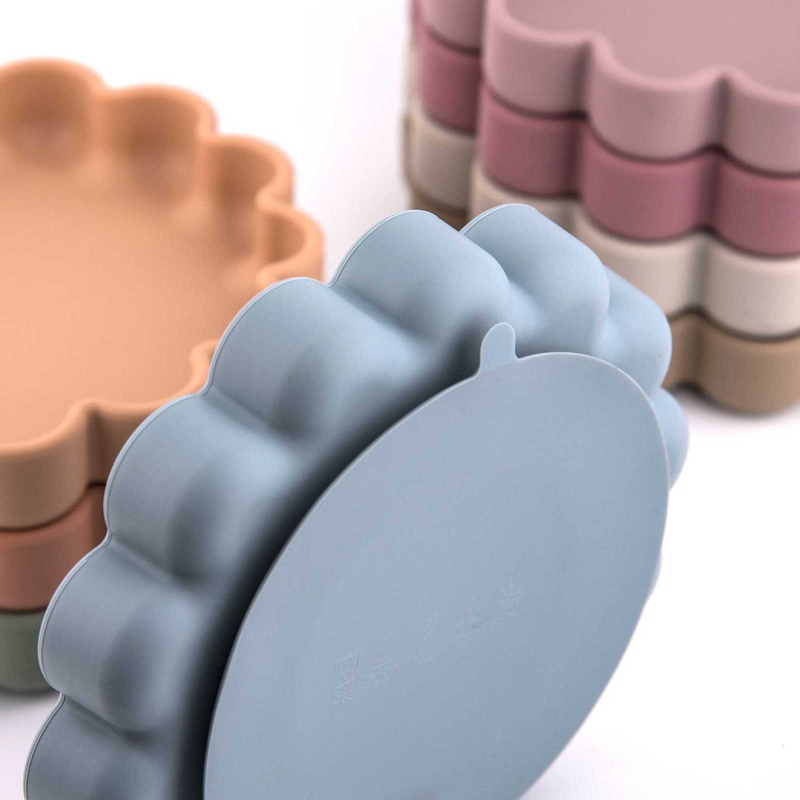 Flower Design Baby Dinning Plate Silicone Suction Plate Silicone Feeding Dish For Baby X250806