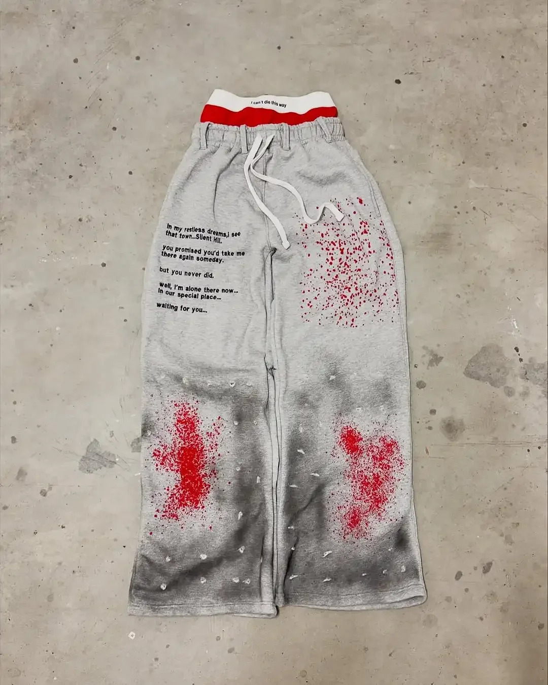 Classic Loose Waist Single-sided Art Letter Printed Straight-mounted Sweatpants Men Simple Primary Colors Breathable Casual Pant 250806