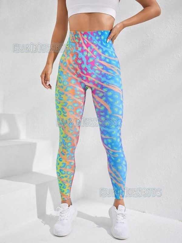 200+ Peach Butt Lift Gradient Yoga Pants Seamless Tie-dye Yoga Tight High Waist Outdoor Sports Fitness Leggings H250806
