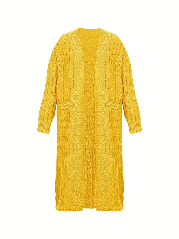 Womens plus Size Solid Color Cardigan Casual Knit Sweater with Pockets Style Fall Winter XL-5XL 250709