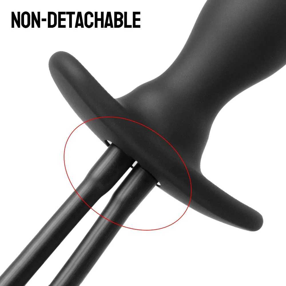 2 IN 1 Inflatable Enema Cleaner Anal Plug Water Spray Buttplug Vaginal Dilator Prostate Massager Stimulate Sex Toys for Women Men XJ250806