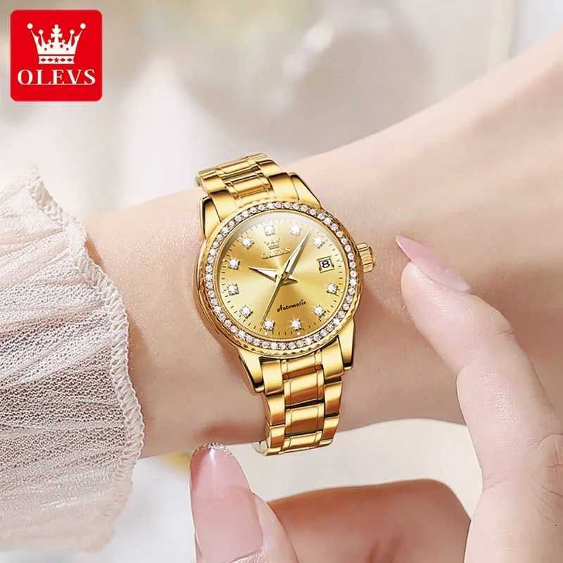 OLEVS-7003 Automatic Mechanical es Women Waterproof Luminous Calendar Women Wrist Luxury 2023 W250806