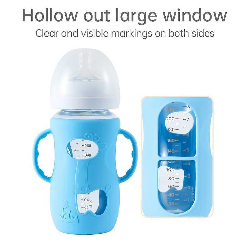 8oz/240ml Wide-neck Bottle Silicone Sleeve Baby Bottle Handle for Milk Bottle Feeding Bottle Protector X250806