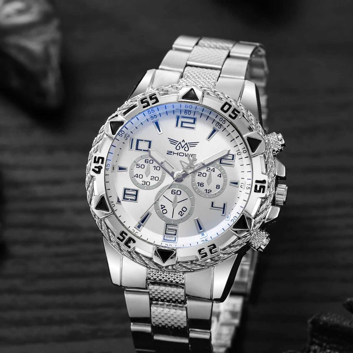 Mens es Luxury Brand es For Mens Fashion High Quality Luxury Simple Wrist Business Full Steel Sports Male Clock W250806