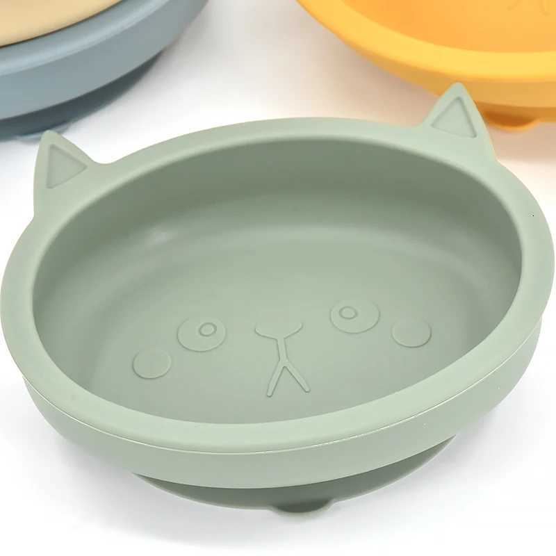 Baby Silicone Feeding Plate Silicone Sucker Bowl for Kids Waterproof Suction Bowl BPA Free Childrens Tableware Kitchenware X250806