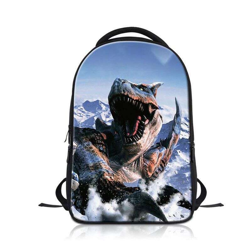Men's Business Computer Backpack Outdoor Casual Travel Glacier Dinosaur Print Tablet Laptop Bag