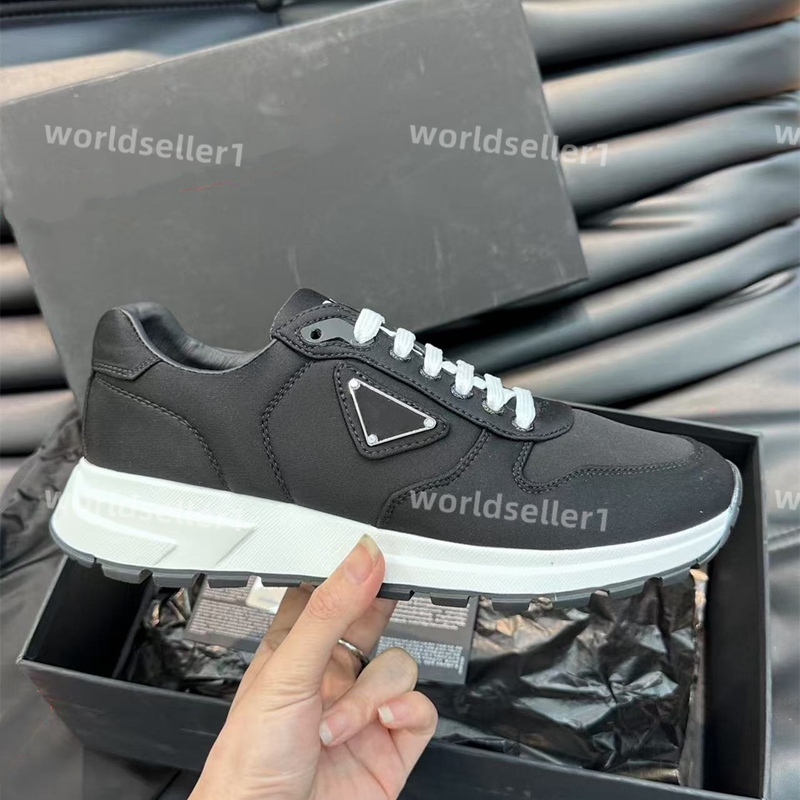 Prax 01 Men Sneaker Shoes Brushed Leather Trainers Man Technical Rubber Re-Nylon Runner Sports Lug Sole Couple Casual Walking Casual Shoes