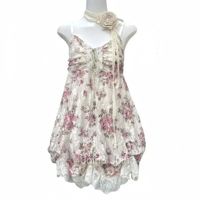 Coquette French Vintage 2 Piece Set Women Casual Hot Girls Sexy Design Outfits Y2k Elegant Beach Style Evening Party Clothing