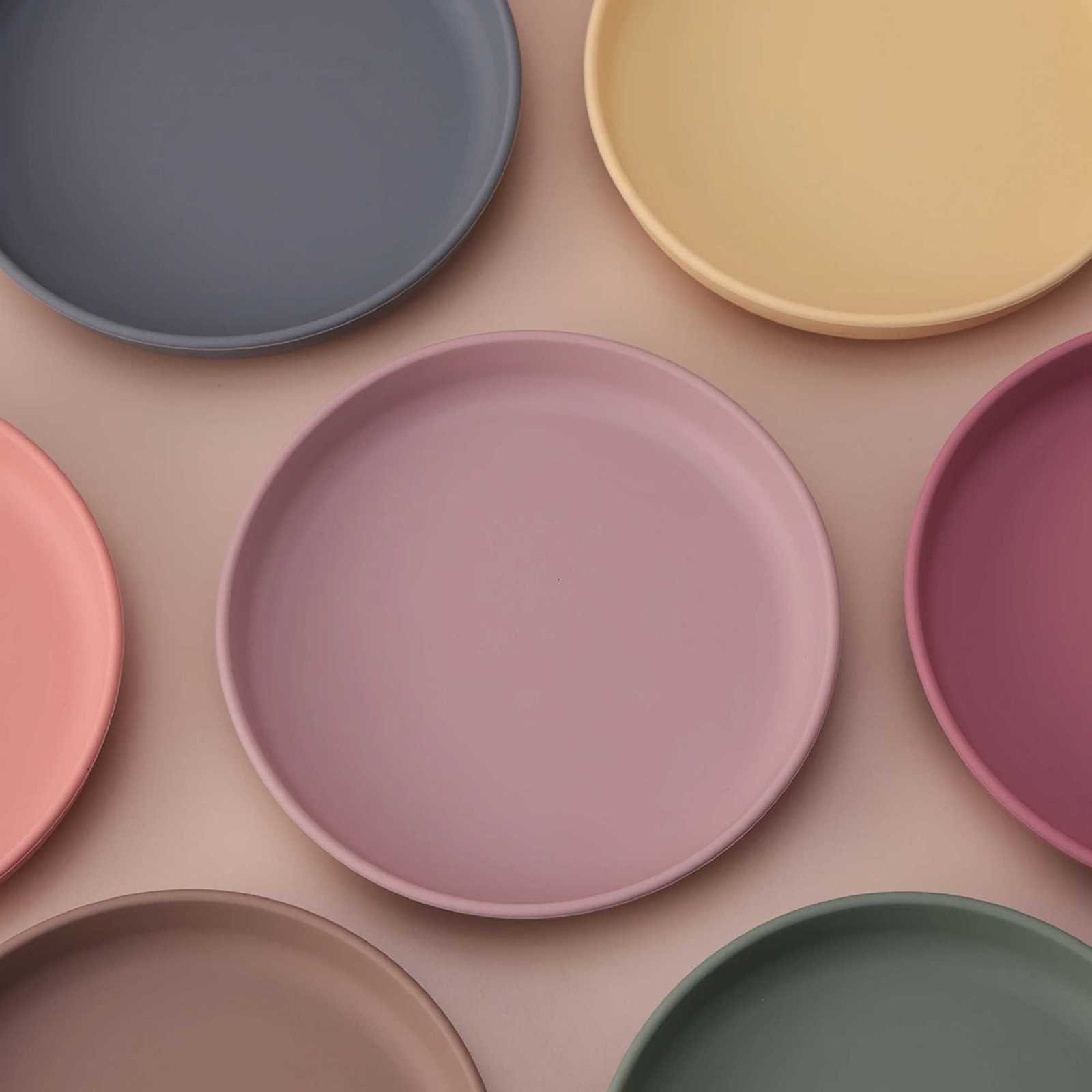 1PCS Food Grade Silicone Infant Plate Suction Feeding Bowl Baby Dishes Waterproof Newborn Essentials BPA Free Accessories X250806